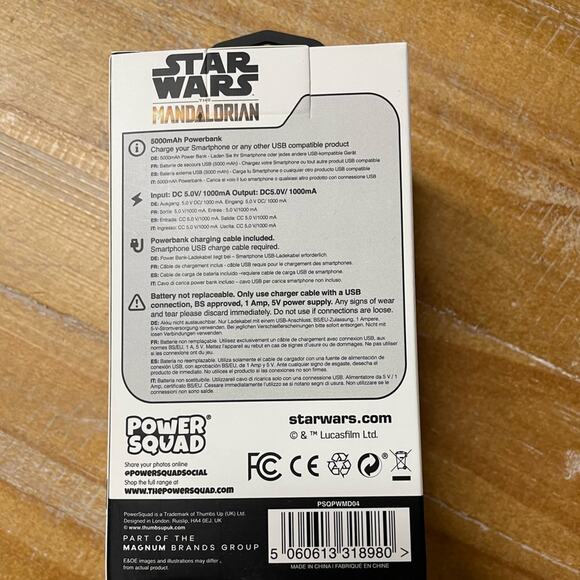 Powersquad Portable Power Bank The Mandalorian | NEW IN BOX - Picture 2 of 6